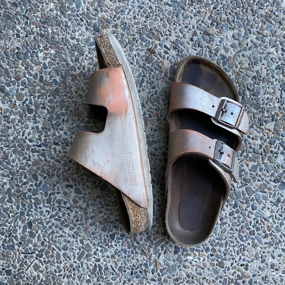 Rose Gold Birkenstocks - Picture 3 of 4